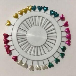 29 Hijab Heart Shaped Straight Stick Pins